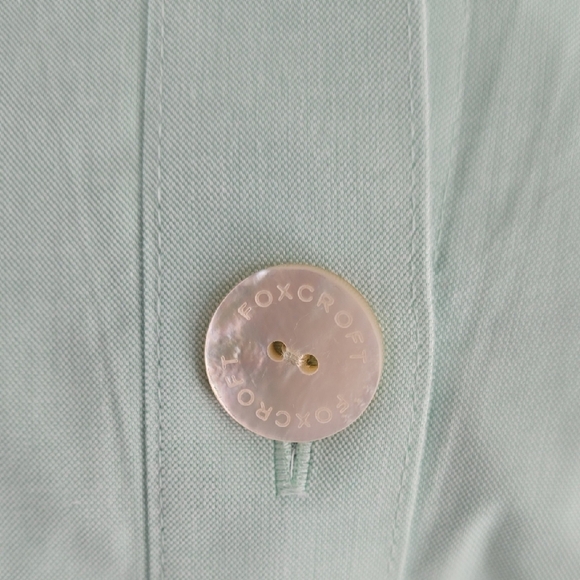 Foxcroft Light Green Button-Down Shirt - Picture 3 of 5